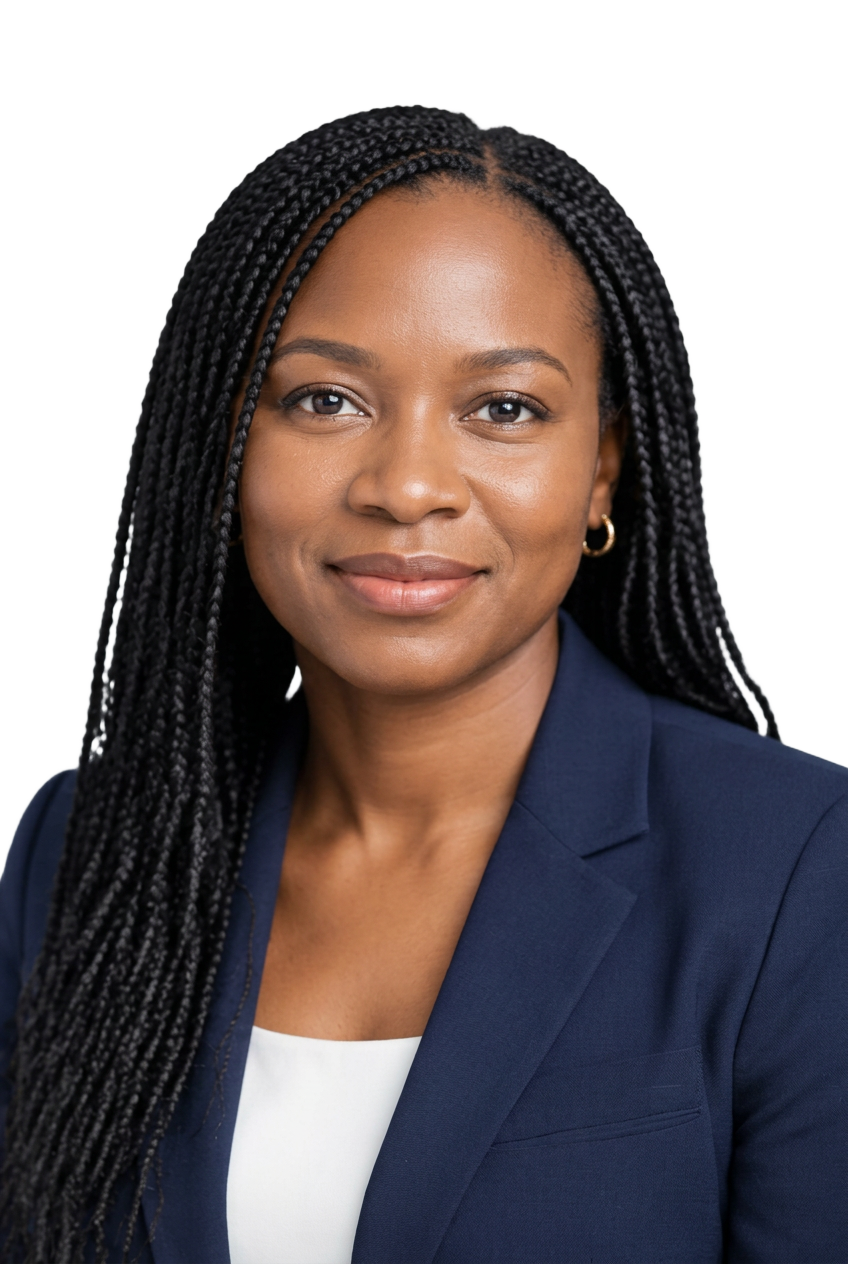 AI-generated portrait for proposed identity Dr. Aisha Abdi